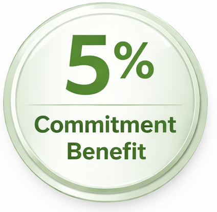 5% Commitment Benefit